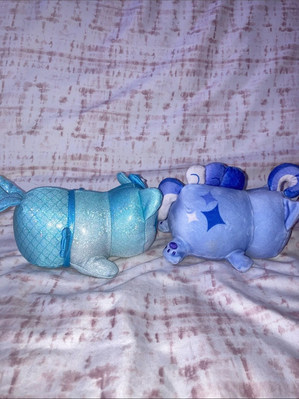 Aphmau MeeMeows Blue Unicorn & Blue mermaid Cat Plush Kitty 6”